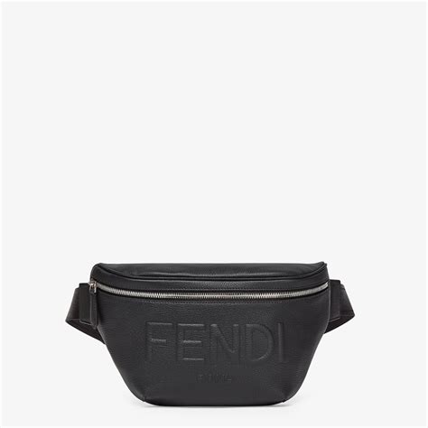 fendi black leather belt bag|baguette bag fendi.